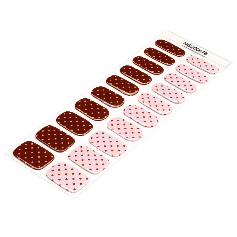 Customizable Polka Dot Gel Stickers For Brands — Semi-Cured Gel Nail Wraps