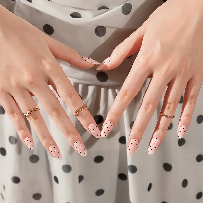 Customizable Polka Dot Gel Stickers For Brands — Semi-Cured Gel Nail Wraps