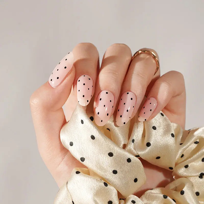 Customizable Polka Dot Gel Stickers For Brands — Semi-Cured Gel Nail Wraps