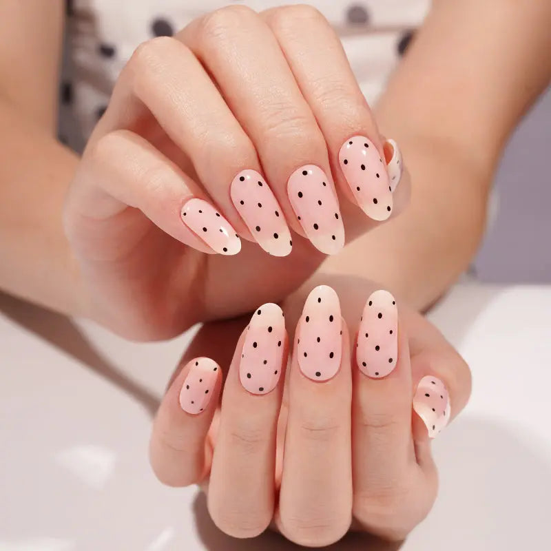 Customizable Polka Dot Gel Stickers For Brands — Semi-Cured Gel Nail Wraps