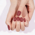 Customizable Red Gel Stickers Solid For Brands — Semi-Cured Gel Nail Wraps