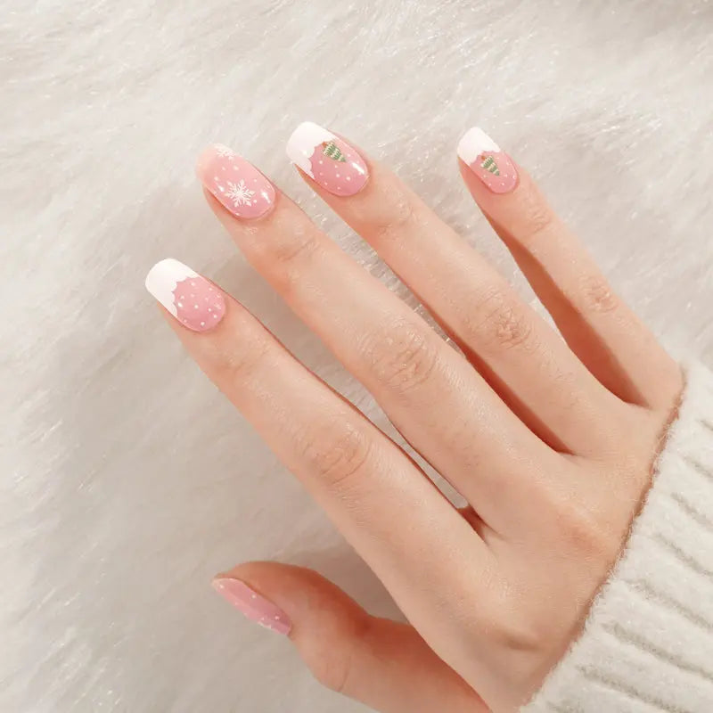 Customizable Winter Gel Stickers Christmas For Brands — Semi-Cured Gel Nail Wraps