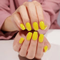 Customizable Yellow Gel Stickers Spring For Brands — Semi-Cured Gel Nail Wraps