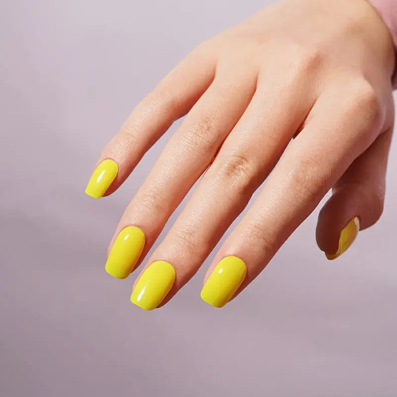 Customizable Yellow Gel Stickers Spring For Brands — Semi-Cured Gel Nail Wraps