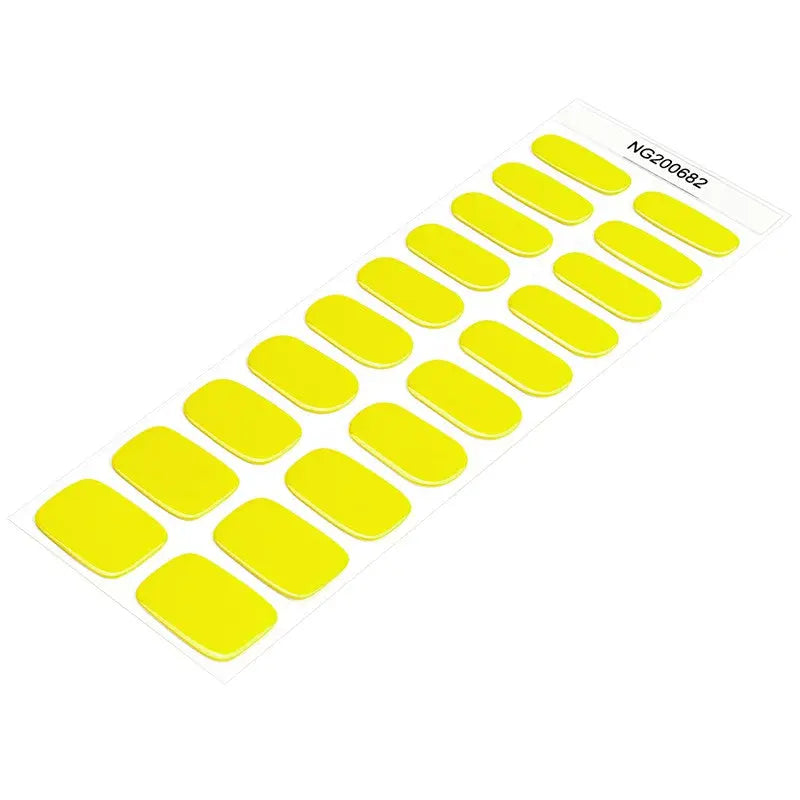 Customizable Yellow Gel Stickers Spring For Brands — Semi-Cured Gel Nail Wraps