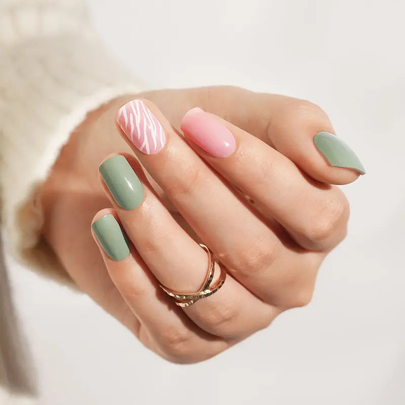 Customizable Zebra Gel Stickers For Brands — Semi-Cured Gel Nail Wraps