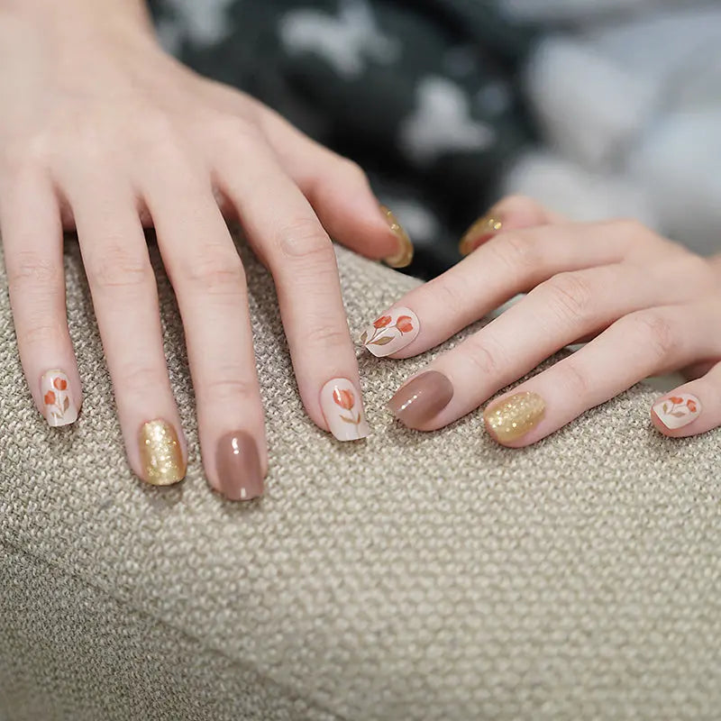 Diverse Collection Of In Various Designs Tulip — Semi-Cured Gel Nail Wraps