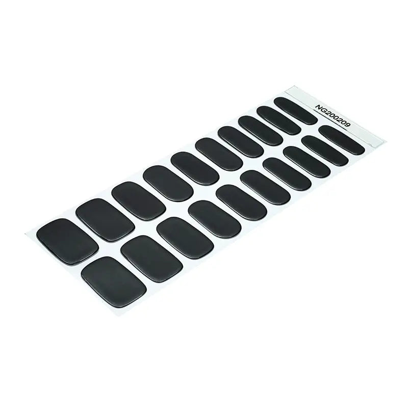 Diy Stickers With Gel Polish Matte Black Manicure — Semi-Cured Gel Nail Wraps