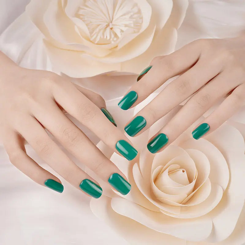 Diy With Gel Polish Green Nailsbulk Gel Sticker — Semi-Cured Gel Nail Wraps