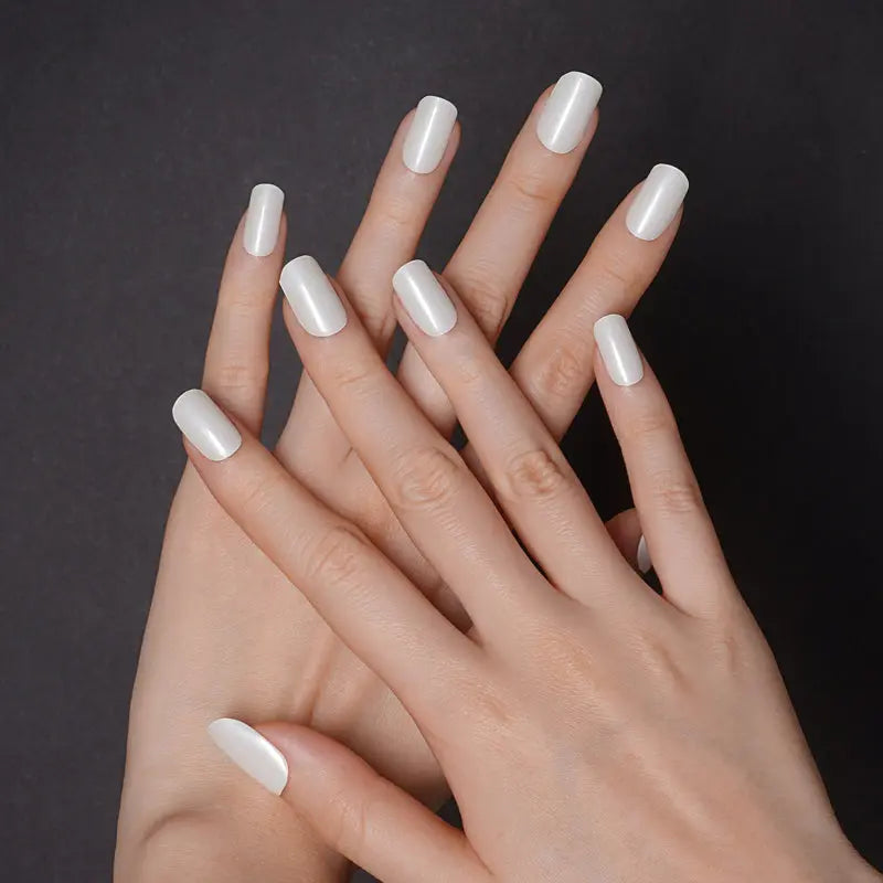 Essential Gel For Flawless White Pearl — Semi-Cured Gel Nail Wraps