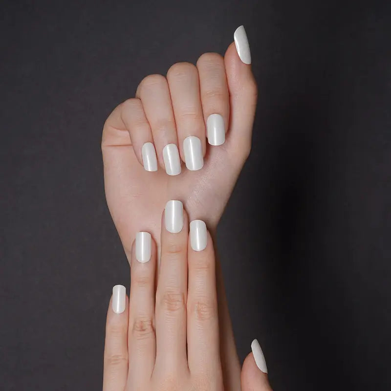 Essential Gel For Flawless White Pearl — Semi-Cured Gel Nail Wraps