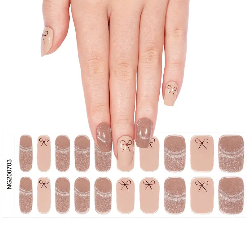 French Cat-eye — Semi-Cured Gel Nail Wraps