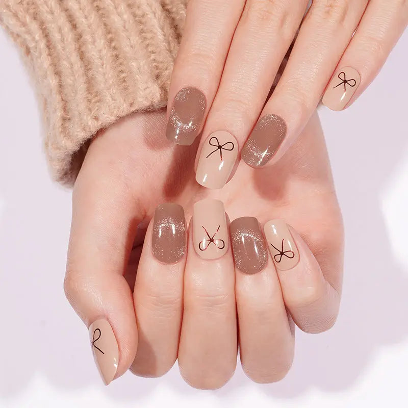 French Cat-eye — Semi-Cured Gel Nail Wraps
