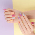 Gel Cured Stickers Hot Sale Sticker New Design Led Lamp Gel Sticker Color Gradient — Semi-Cured Gel Nail Wraps