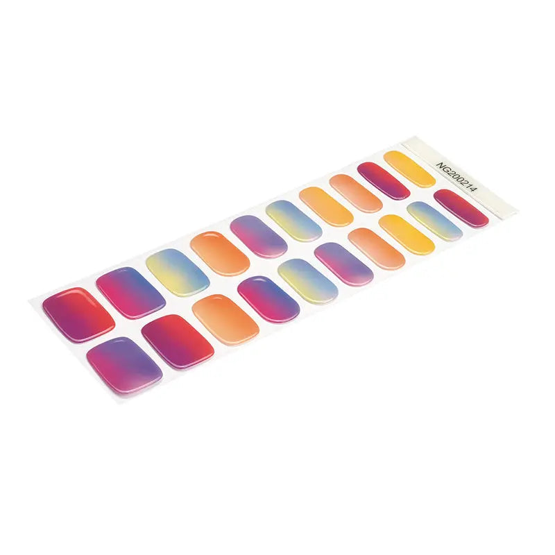Gel Cured Stickers Hot Sale Sticker New Design Led Lamp Gel Sticker Color Gradient — Semi-Cured Gel Nail Wraps