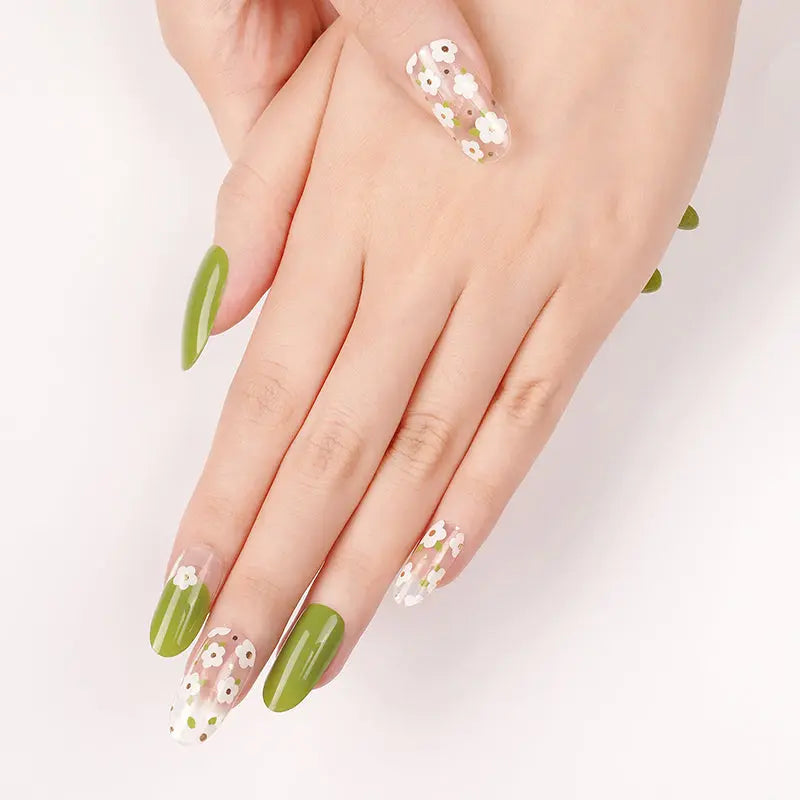 Gel With Uv Light Transparent White — Semi-Cured Gel Nail Wraps