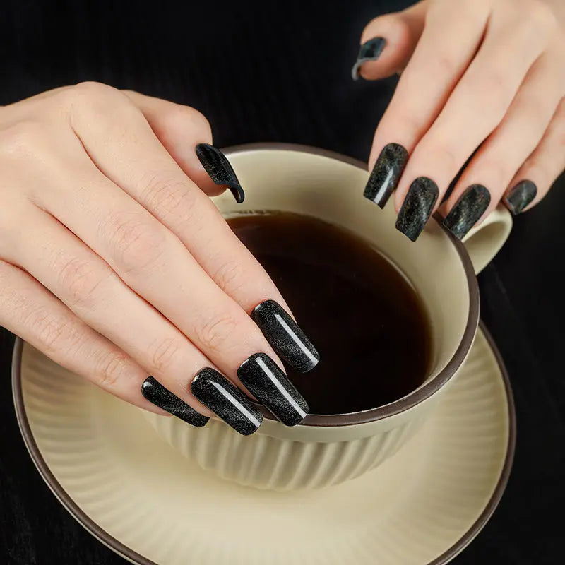 Gel Adorned With Semi-Cured Wraps Bulk Cat-Eye — Semi-Cured Gel Nail Wraps