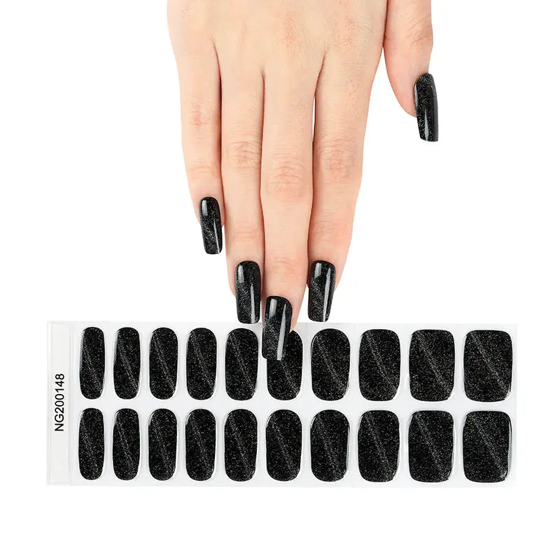 Gel Adorned With Semi-Cured Wraps Bulk Cat-Eye — Semi-Cured Gel Nail Wraps