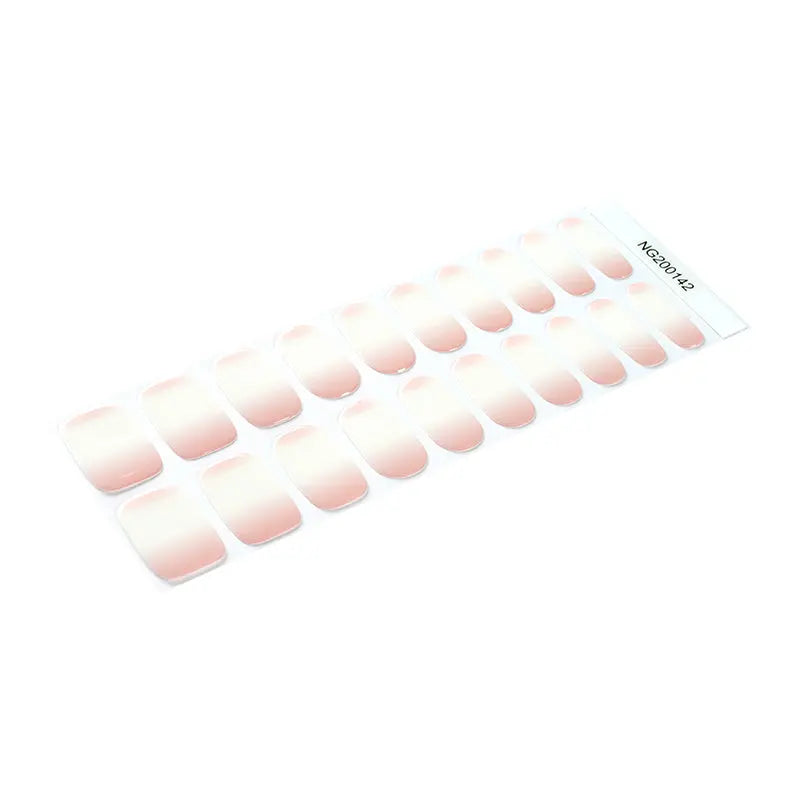 Gel With Semi-Cured Pink Ombre Art — Semi-Cured Gel Nail Wraps
