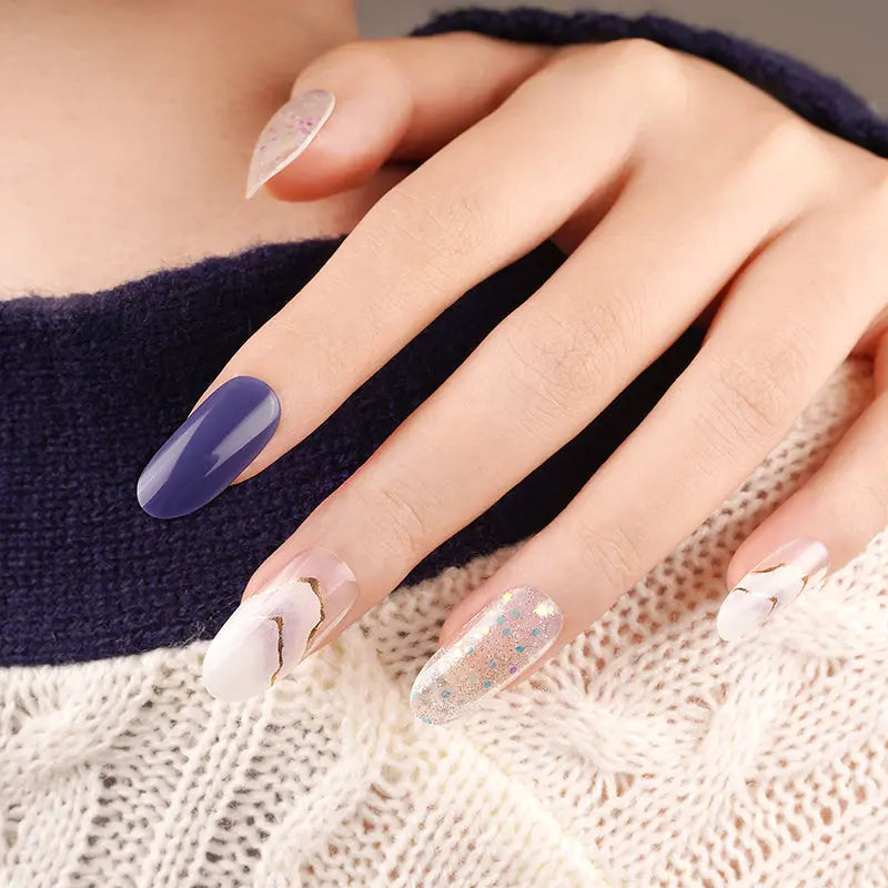 Gel Stickers For Confetti Gel Flower — Semi-Cured Gel Nail Wraps