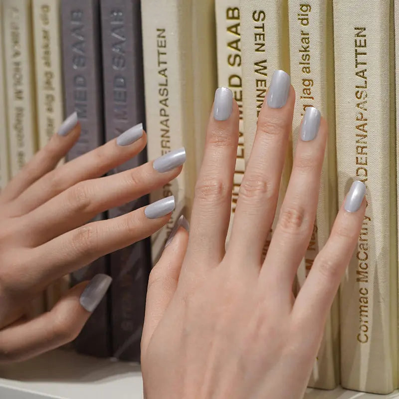 Get Flawless With Essential Gel Gray Diamond — Semi-Cured Gel Nail Wraps