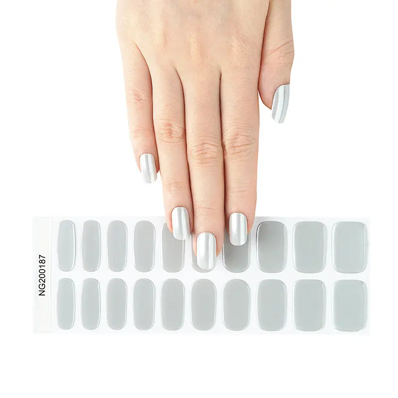 Get Flawless With Essential Gel Gray Diamond — Semi-Cured Gel Nail Wraps