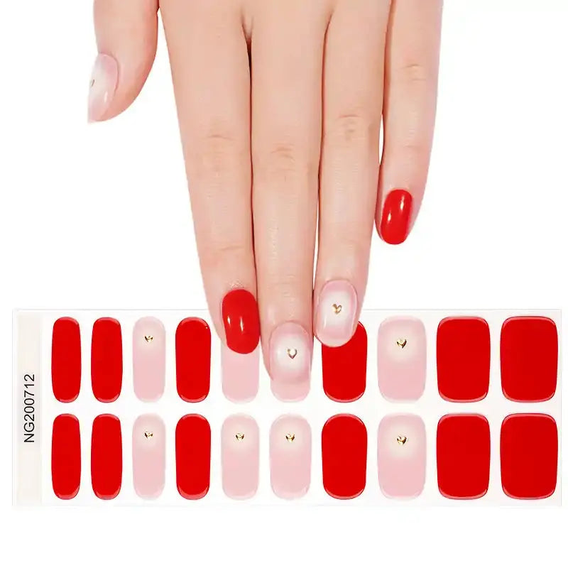 Golden Heart — Semi-Cured Gel Nail Wraps