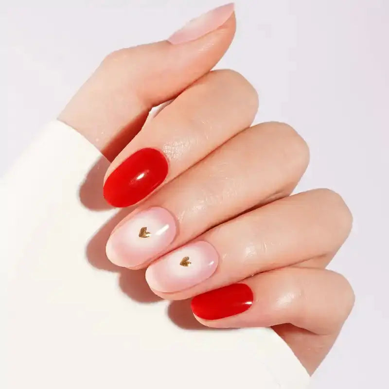 Golden Heart — Semi-Cured Gel Nail Wraps