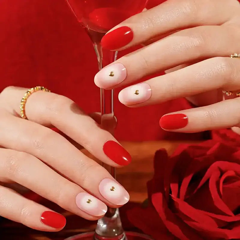 Golden Heart — Semi-Cured Gel Nail Wraps