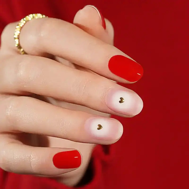 Golden Heart — Semi-Cured Gel Nail Wraps