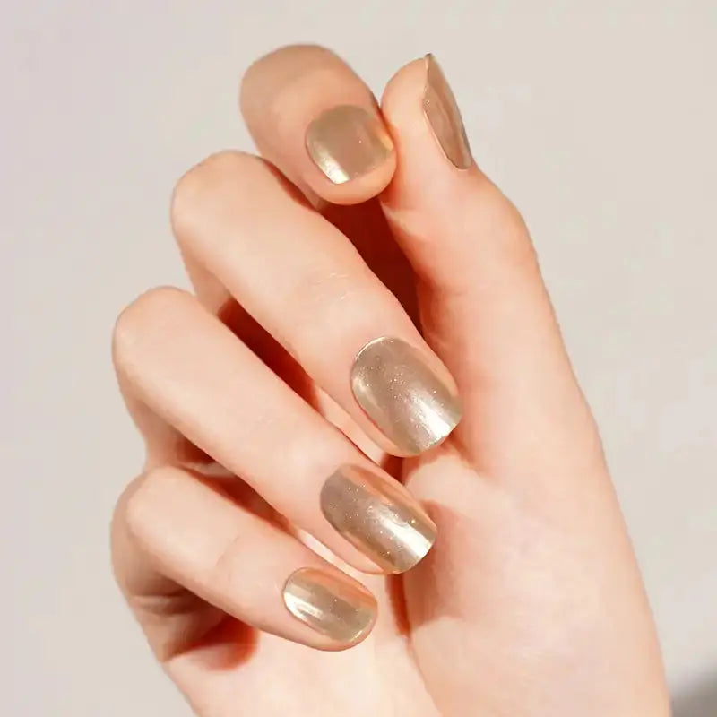 Golden Mirror — Semi-Cured Gel Nail Wraps