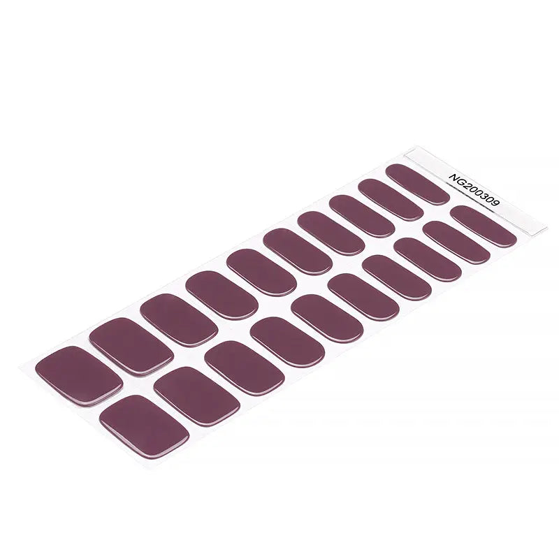 Bulk Purchase Wine Red Gel Nail Stickers For Enterprises — Semi-Cured Gel Nail Wraps
