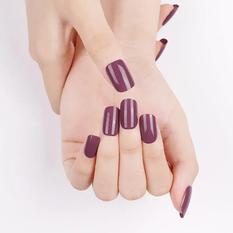 Bulk Purchase Wine Red Gel Nail Stickers For Enterprises — Semi-Cured Gel Nail Wraps