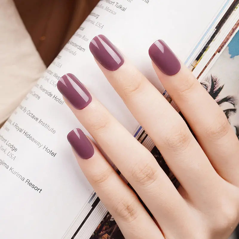 Bulk Purchase Wine Red Gel Nail Stickers For Enterprises — Semi-Cured Gel Nail Wraps