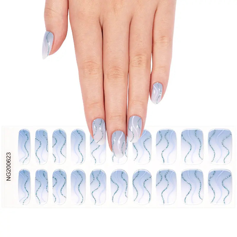 Hot Selling Stickers Gel With The Uv Lamp — Semi-Cured Gel Nail Wraps