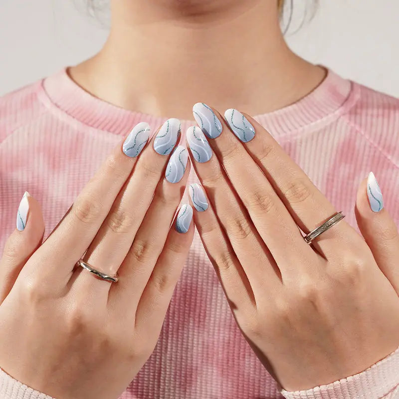 Hot Selling Stickers Gel With The Uv Lamp — Semi-Cured Gel Nail Wraps