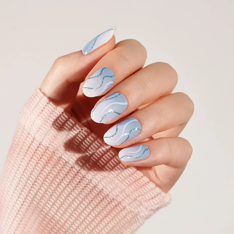 Hot Selling Stickers Gel With The Uv Lamp — Semi-Cured Gel Nail Wraps