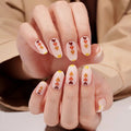 Autumn Hearts Gel Stickers Seasonal Art Wraps For Salon & Brand Customization — Semi-Cured Gel Nail Wraps