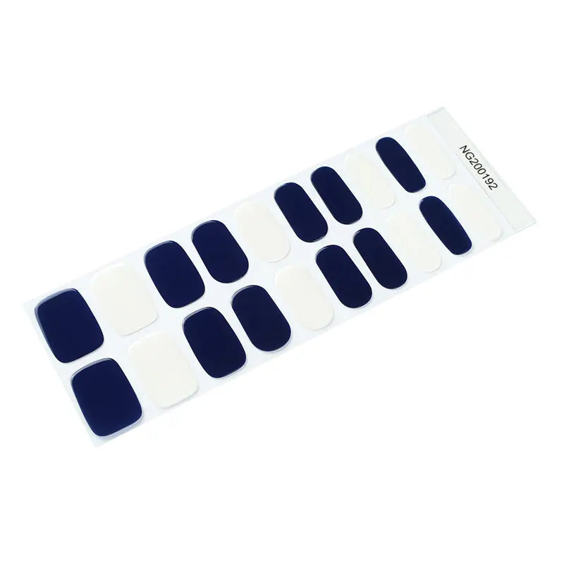 Korean Stickers Gel Wholesaleblue And White — Semi-Cured Gel Nail Wraps