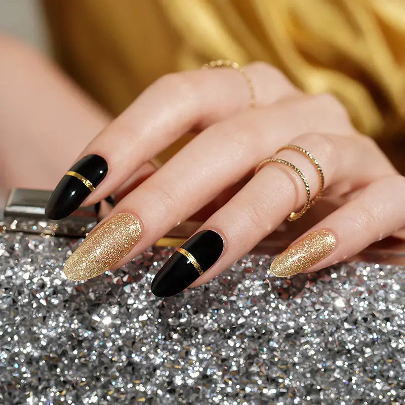 Art Sticker Glitter Strips — Semi-Cured Gel Nail Wraps