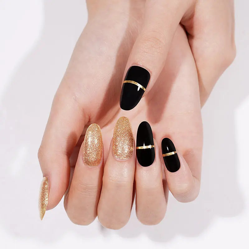 Art Sticker Glitter Strips — Semi-Cured Gel Nail Wraps