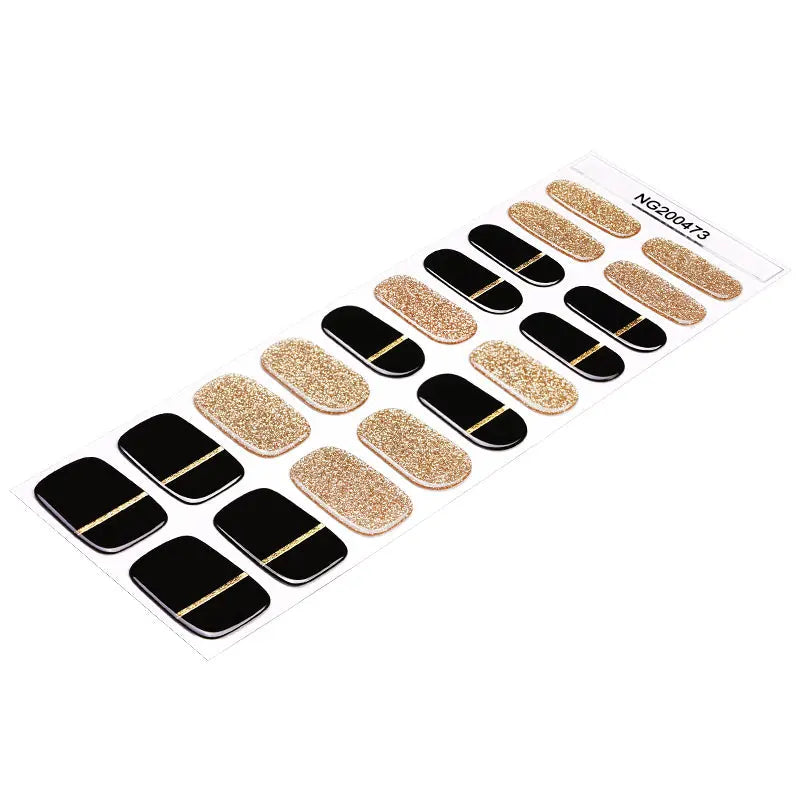 Art Sticker Glitter Strips — Semi-Cured Gel Nail Wraps