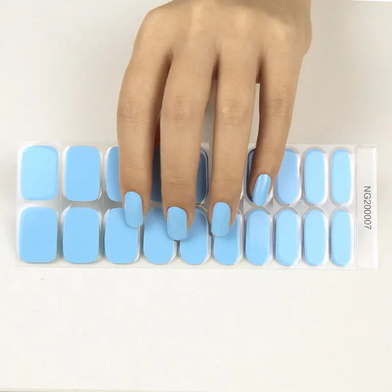 Sky Blue — Semi-Cured Gel Nail Wraps