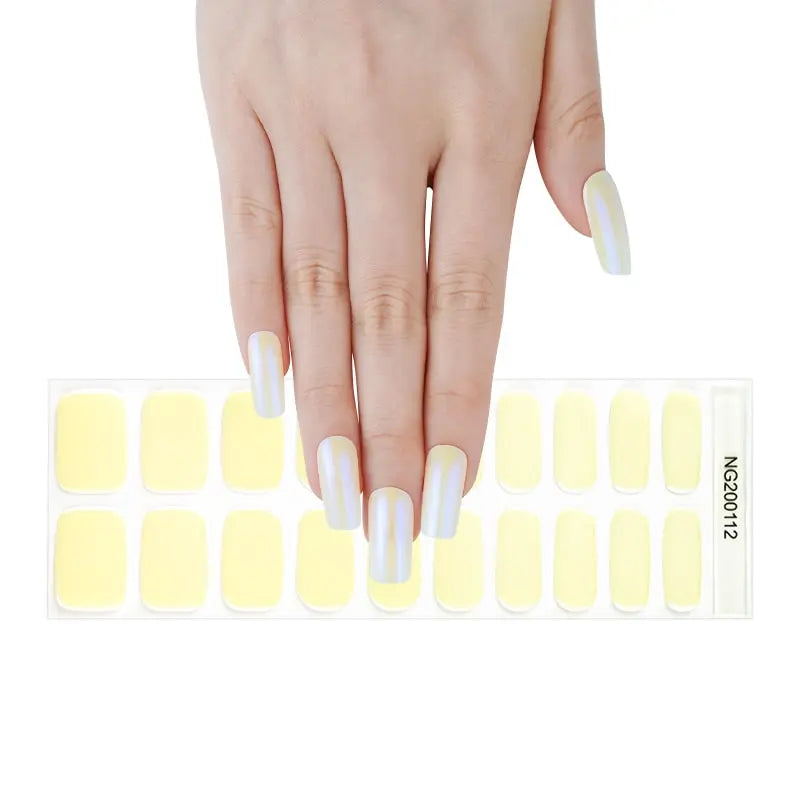 Light Yellow — Semi-Cured Gel Nail Wraps