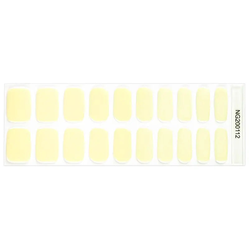Light Yellow — Semi-Cured Gel Nail Wraps