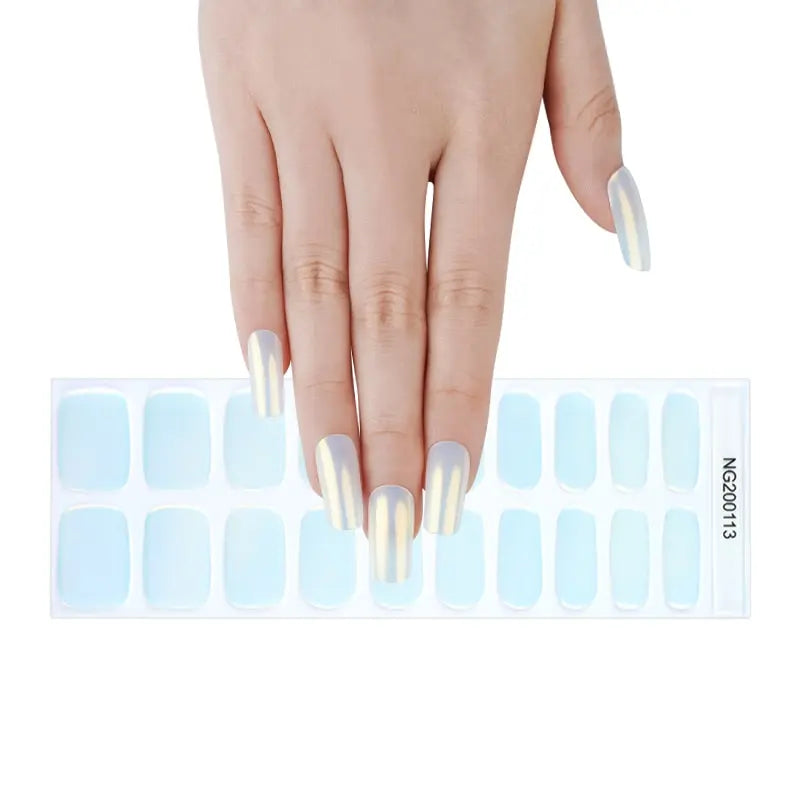 Light Blue — Semi-Cured Gel Nail Wraps