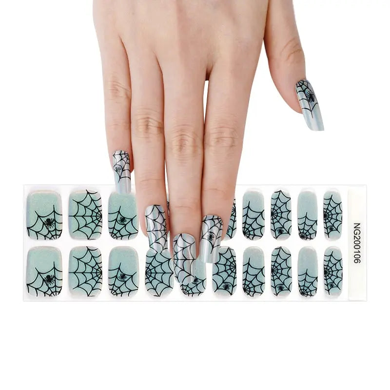 Hollogram Spiderweb — Semi-Cured Gel Nail Wraps