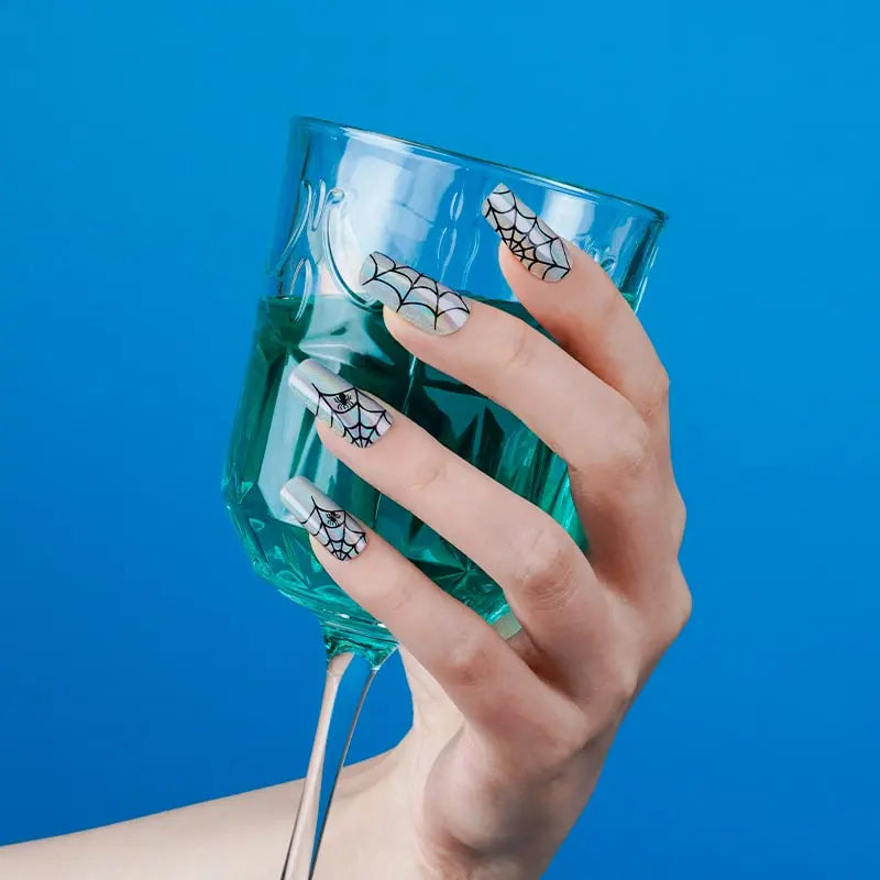 Hollogram Spiderweb — Semi-Cured Gel Nail Wraps