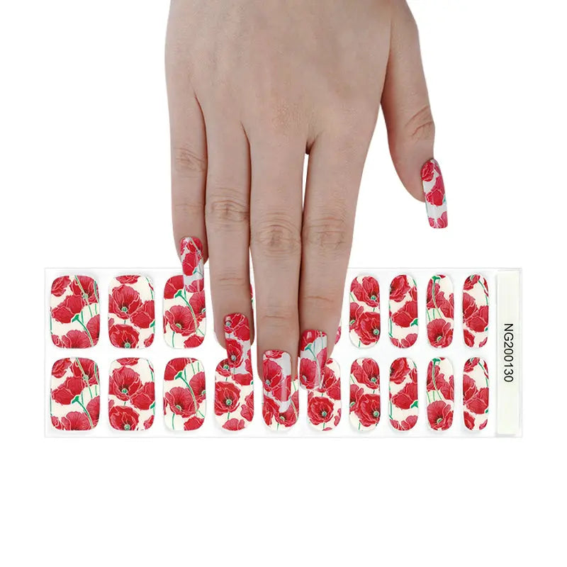 Amaryllis — Semi-Cured Gel Nail Wraps