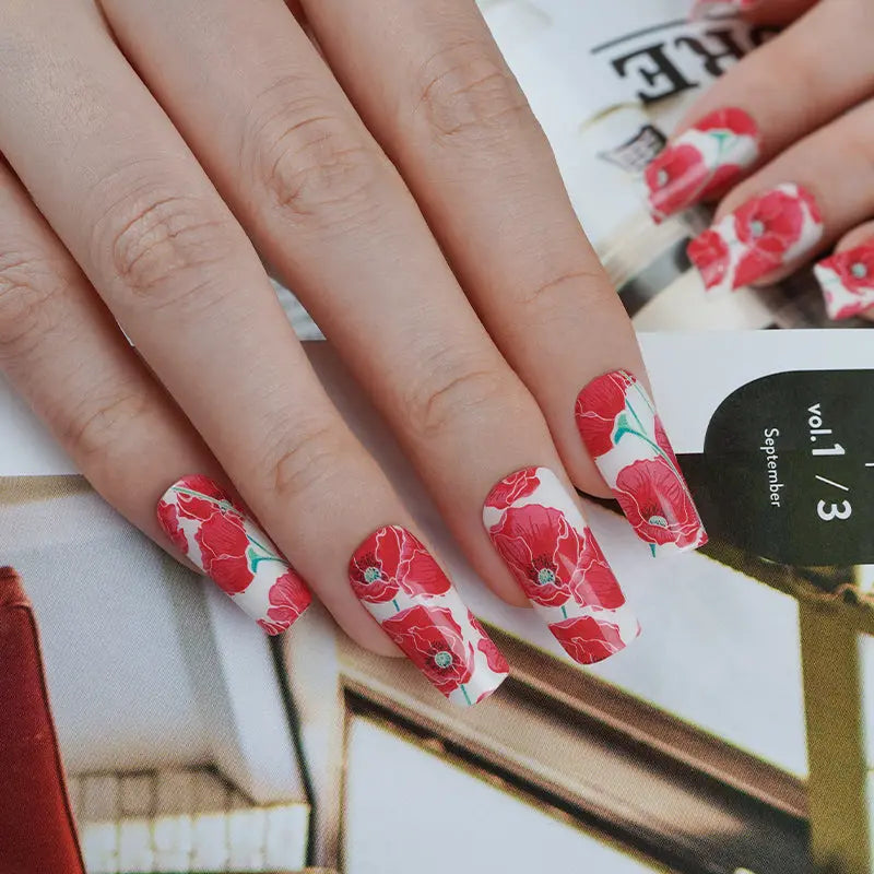Amaryllis — Semi-Cured Gel Nail Wraps